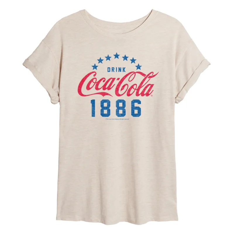 Coca-Cola - Star Circle - Women's Oversized T-Shirt sold by Zulily