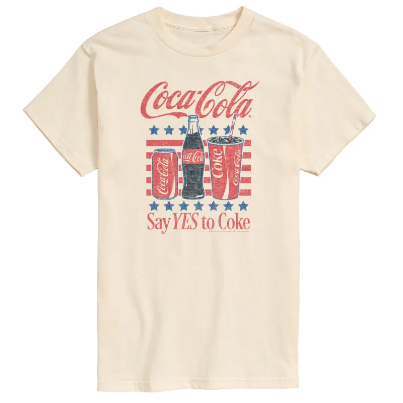 Coca-cola - Say Yes To Coke - Men's Short Sleeve Graphic T-shirt sold by Zulily