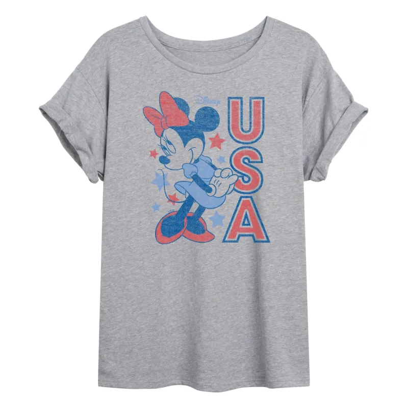 Disney - Minnie USA - Women's Oversized Graphic T-Shirt sold by Zulily