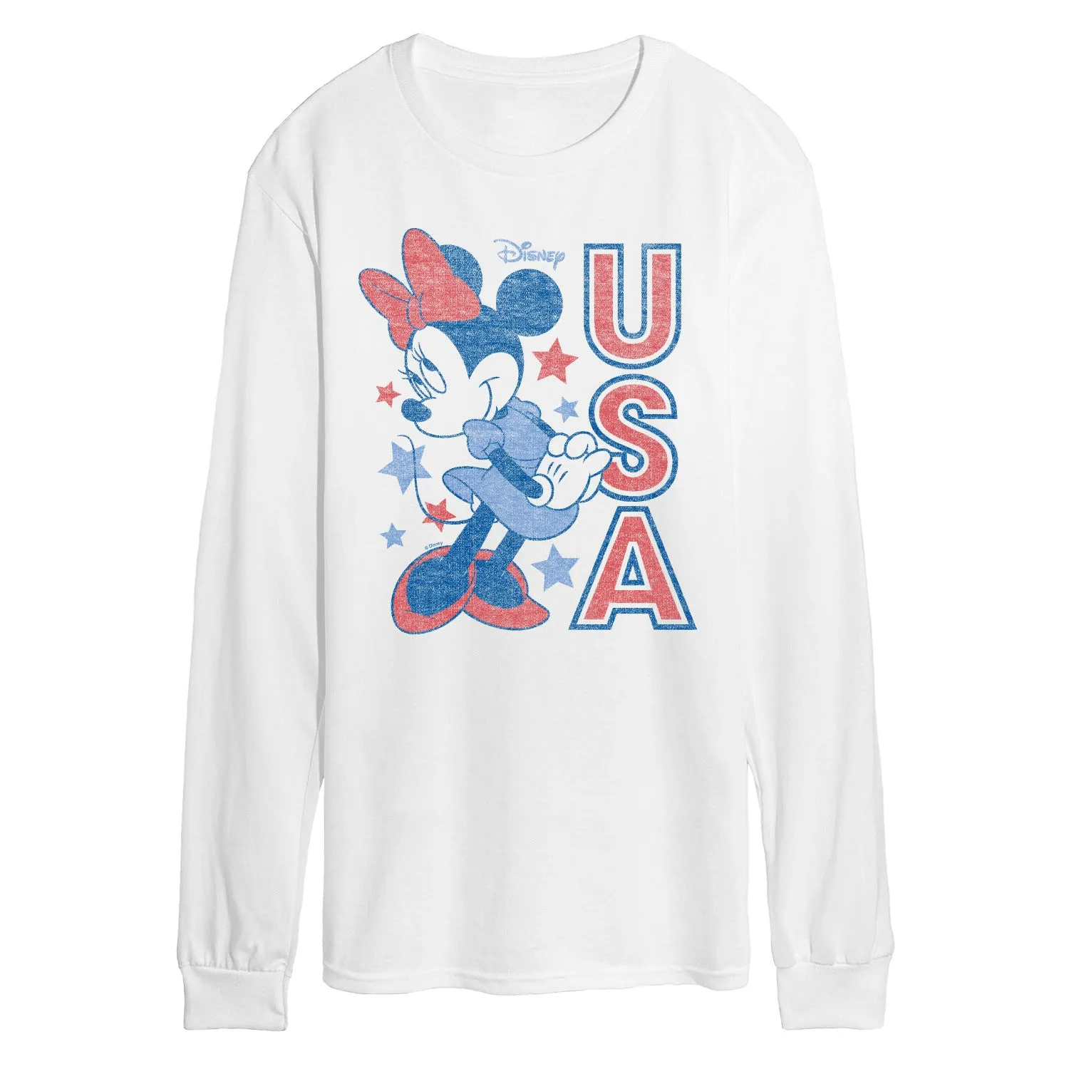 Disney - Minnie USA - Men's Long Sleeve Graphic T-Shirt sold by Zulily