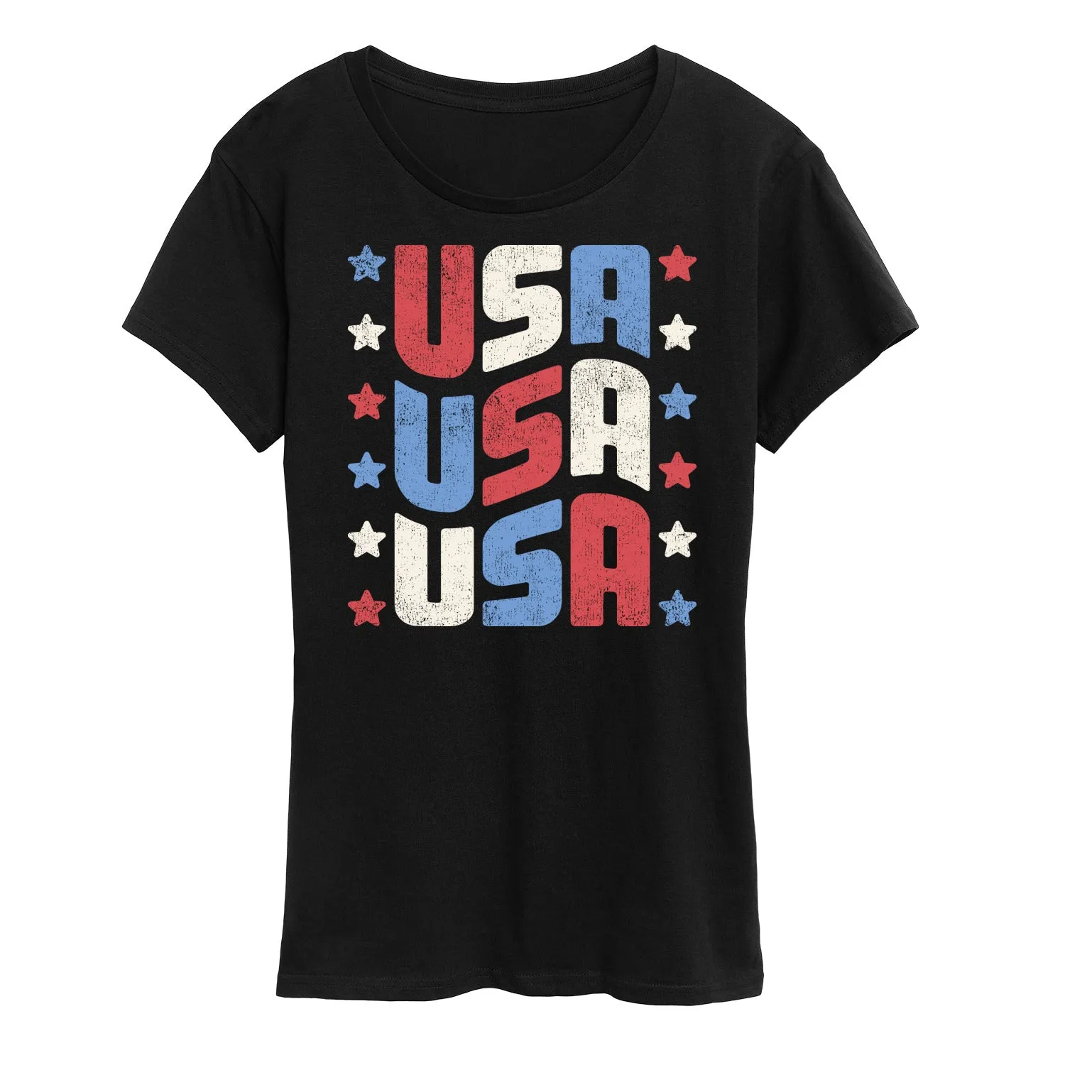 Instant Message - USA Stacked - Women's Short Sleeve Graphic T-Shirt sold by Zulily product image thumbnail 2
