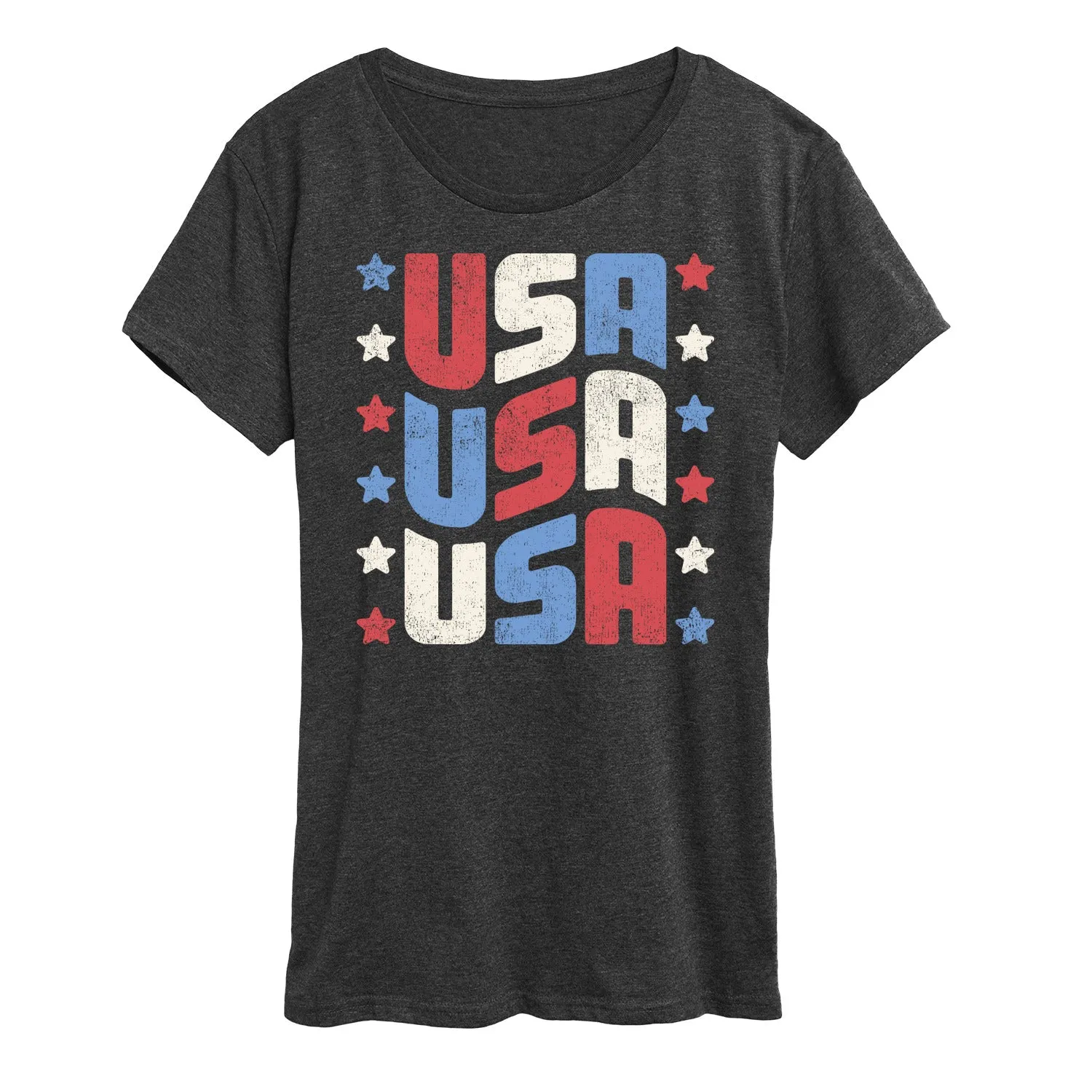 Instant Message - USA Stacked - Women's Short Sleeve Graphic T-Shirt sold by Zulily product image thumbnail 3