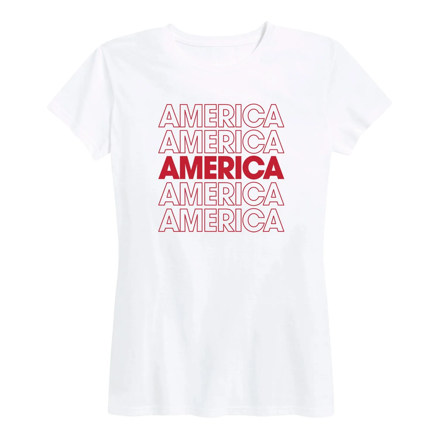 Instant Message - America Repeated - Women's Short Sleeve Graphic T-Shirt sold by Zulily