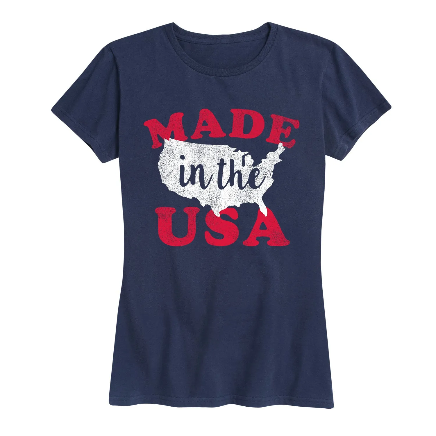 Instant Message - Made In The Usa Patriotic Memorial Day - Women's Short Sleeve Graphic T-Shirt sold by Zulily