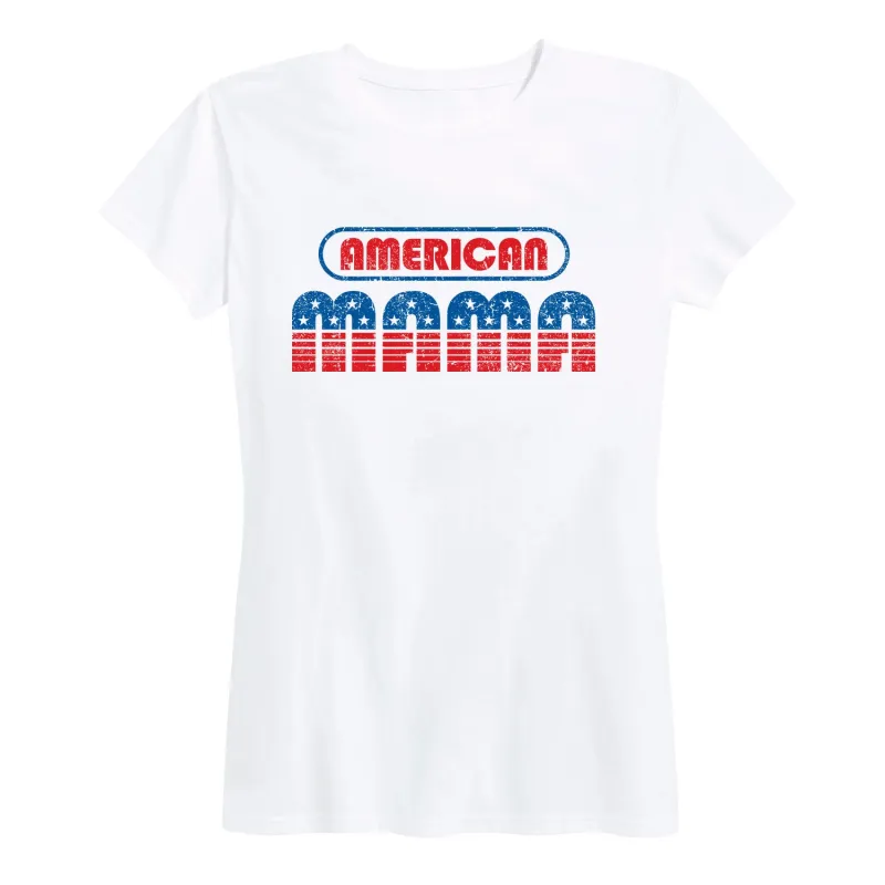Instant Message - American Mama Patriotic Memorial Day - Women's Short Sleeve Graphic T-Shirt sold by Zulily