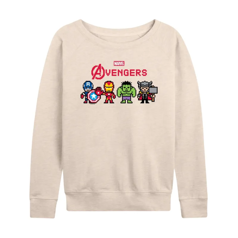 Marvel - Avengers 8 Bit - Women's French Terry Long Sleeve Pullover sold by Zulily