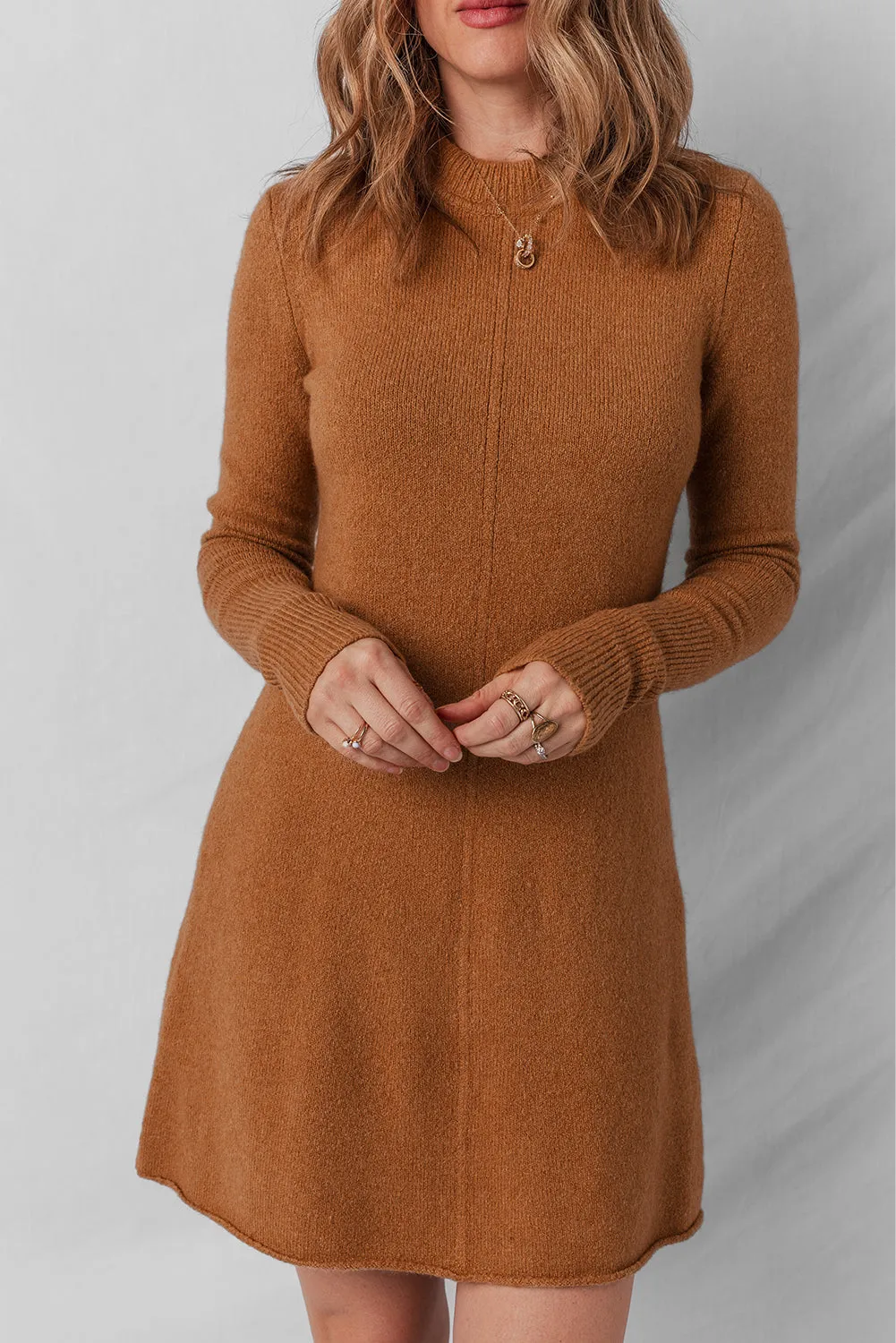 Threaded Pear Madeline Ribbed Mini Sweater Dress sold by Zulily product image thumbnail 3