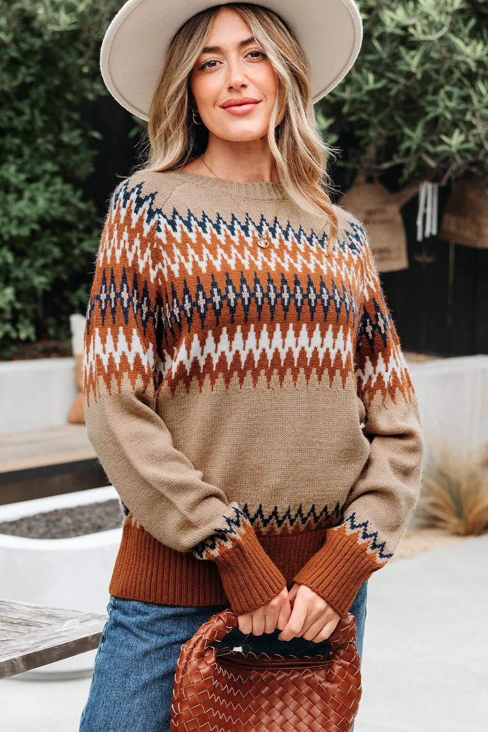 Threaded Pear Eva Aztec Crew Neck Sweater sold by Zulily product image thumbnail 4
