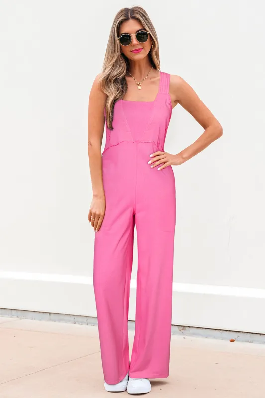 Threaded Pear Scarlett Wide Leg Loose Jumpsuit made by Threaded Pear
