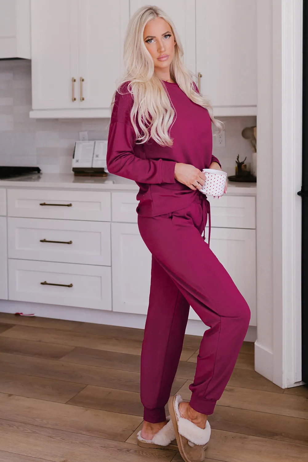 Threaded Pear Evelyn Pants Lounge Set Long Sleeve Top sold by Zulily product image thumbnail 3