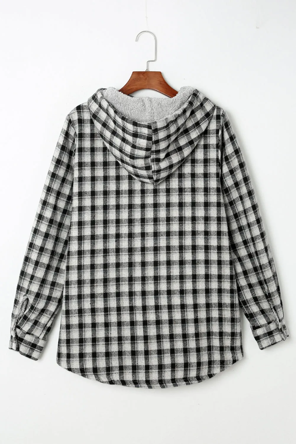Threaded Pear Evelyn Sherpa Lined Hooded Shacket sold by Zulily product image thumbnail 5