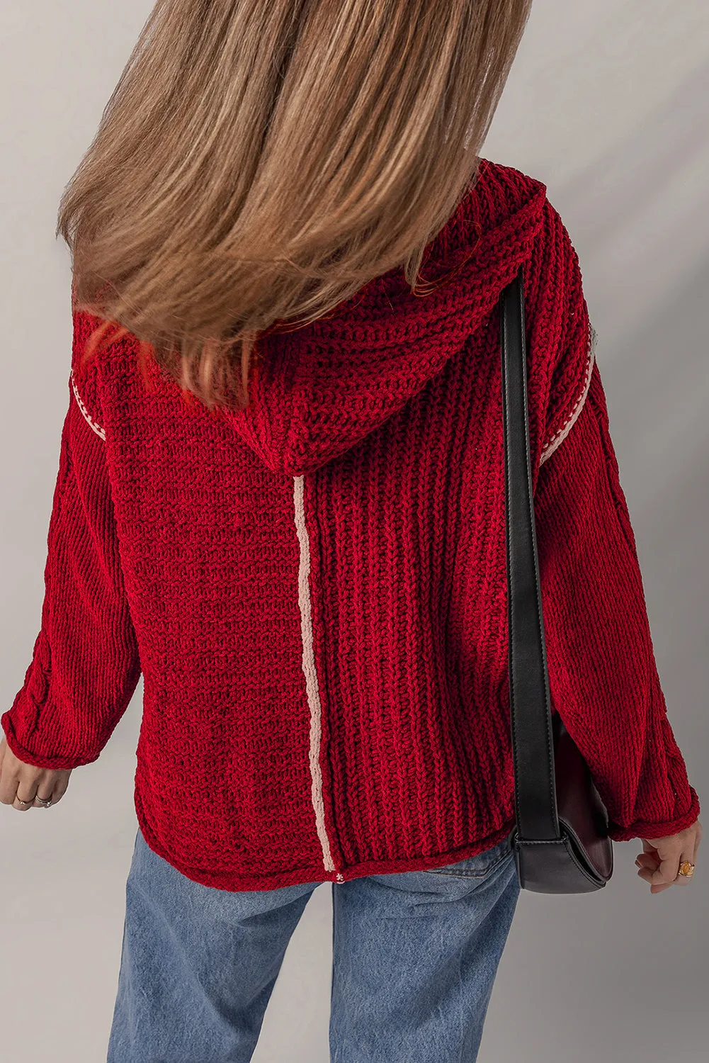 Threaded Pear Olivia Knit Drawstring Hooded Sweater sold by Zulily product image thumbnail 2