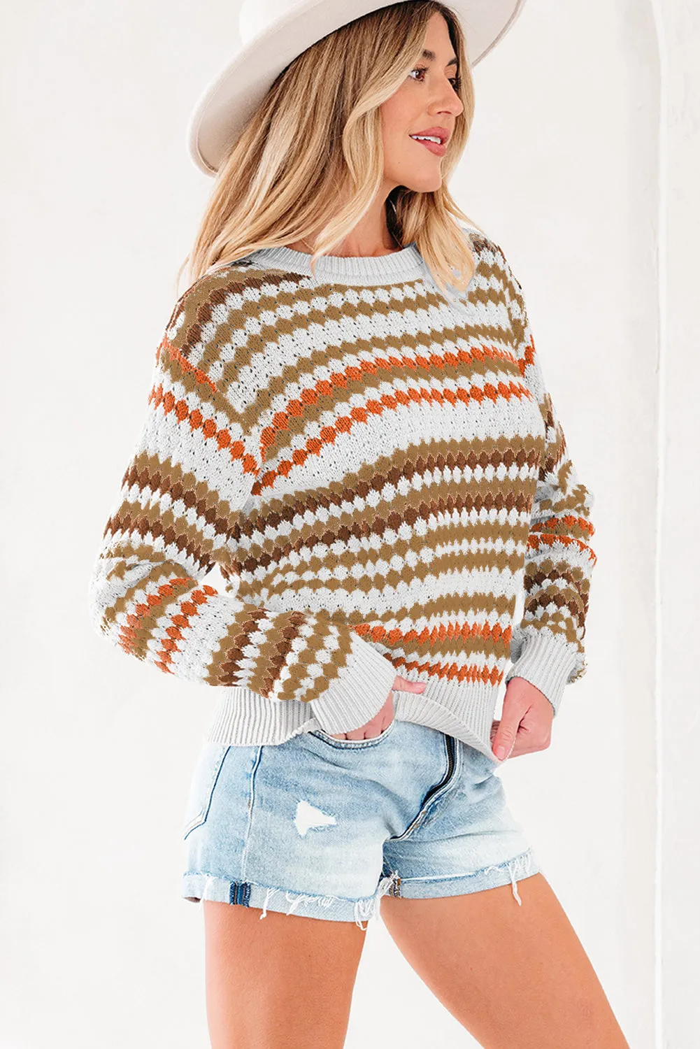 Threaded Pear Jimena Patterned Drop Shoulder Sweater sold by Zulily product image thumbnail 3