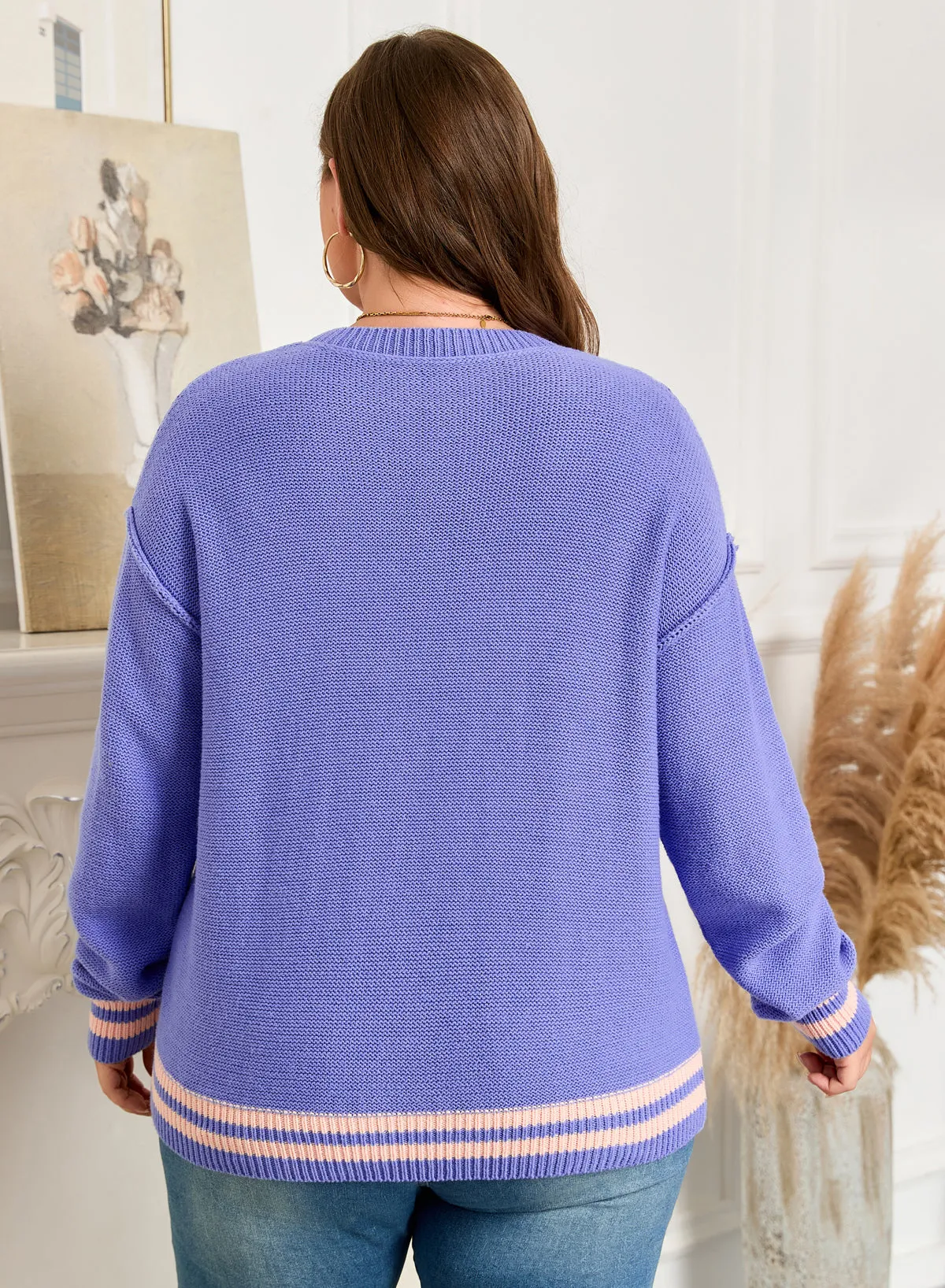 Threaded Pear Etta Shoulder Knit Loose PLUS Sweater sold by Zulily product image thumbnail 2