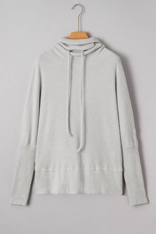 Threaded Pear Amber Drawstring Cowl Oversize Top made by Threaded Pear