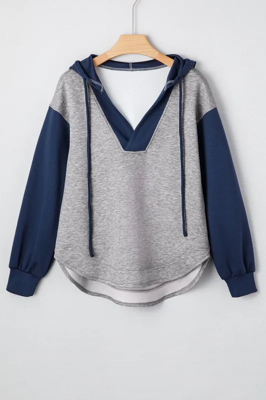 Threaded Pear Zariyah Block Patchwork Drawstring Hoodie sold by Zulily