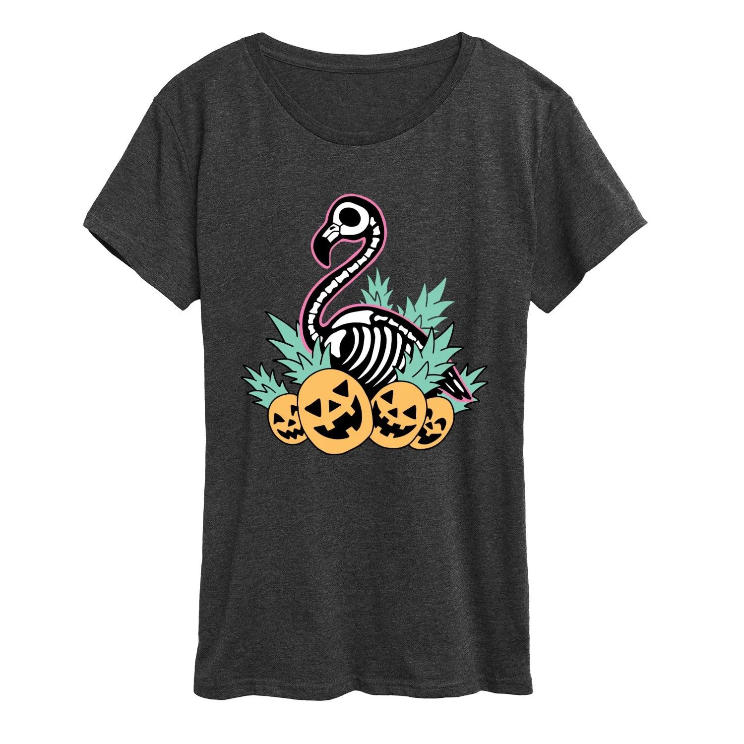 Instant Message - Flamingo Skeleton - Women's Short Sleeve Graphic T-Shirt sold by Zulily product image thumbnail 2