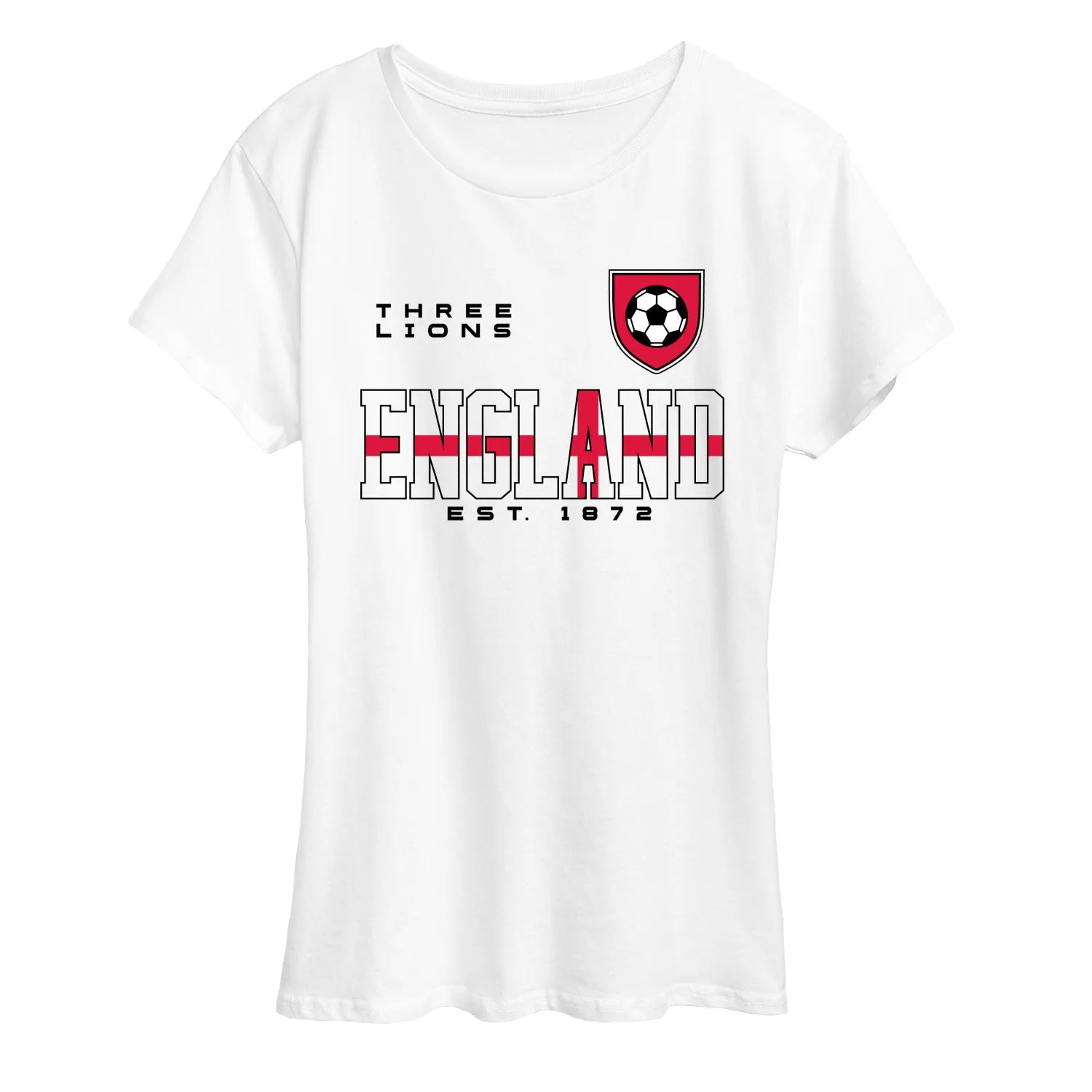 Instant Message - England Soccer Jersey - Women's Short Sleeve Graphic T-Shirt sold by Zulily product image thumbnail 2