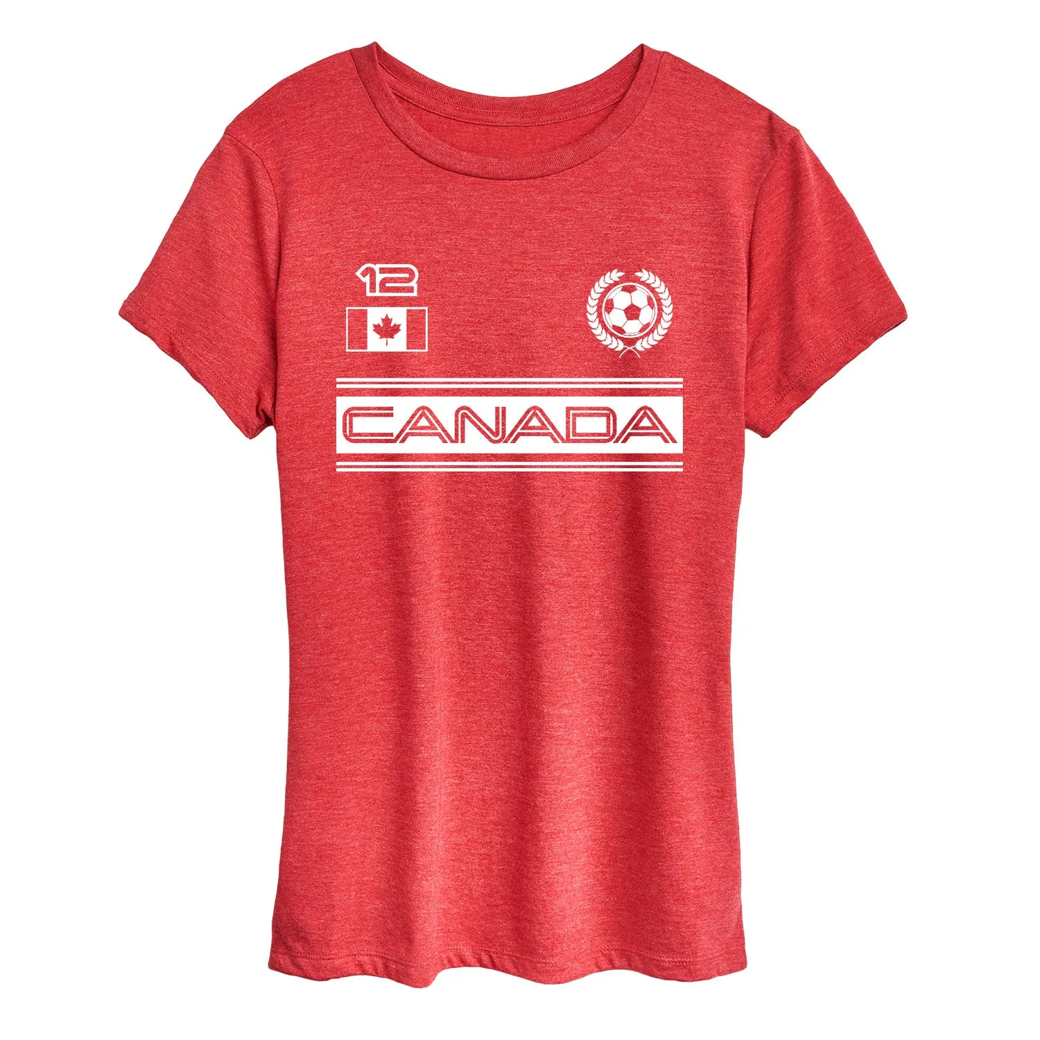 Instant Message - Canada Soccer Jersey - Women's Short Sleeve Graphic T-Shirt sold by Zulily