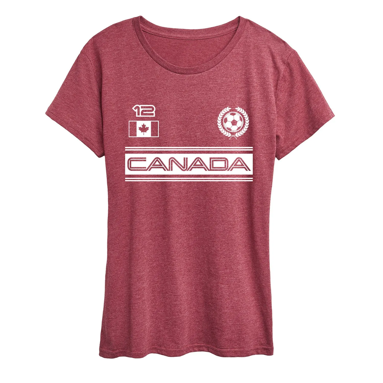 Instant Message - Canada Soccer Jersey - Women's Short Sleeve Graphic T-Shirt sold by Zulily product image thumbnail 2