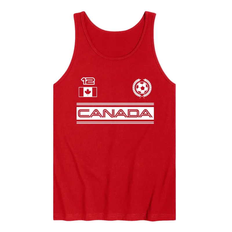 Instant Message - Canada Soccer Jersey - Men's Sleeveless Graphic Tank made by Zulily