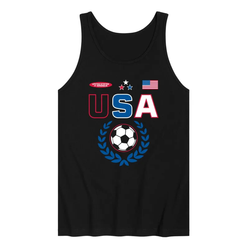 Instant Message - USA Soccer Jersey - Men's Sleeveless Graphic Tank sold by Zulily