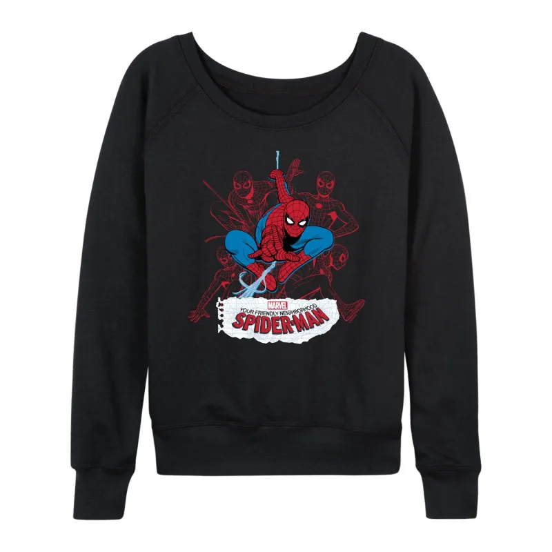 Spider-Man - Line Cluster - Women's French Terry Long Sleeve Pullover sold by Zulily