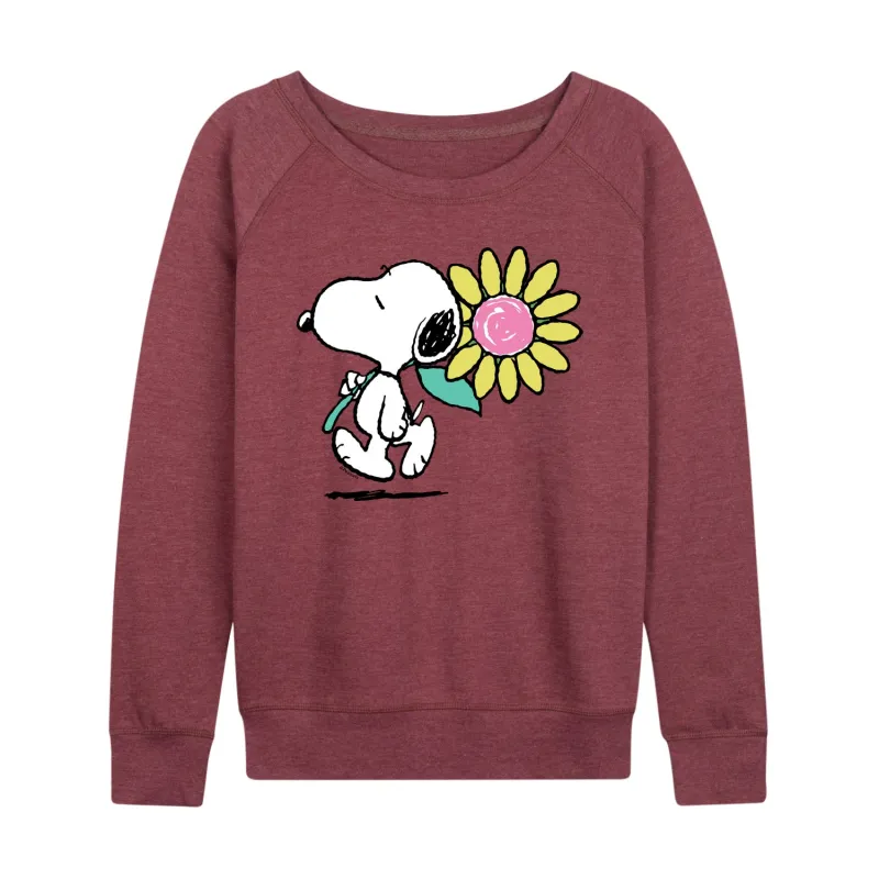 Peanuts - Snoopy Daisy - Women's French Terry Long Sleeve Pullover made by Peanuts