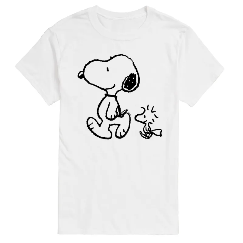 Peanuts - Snoopy Woodstock Walk - Men's Short Sleeve Graphic T-Shirt sold by Zulily