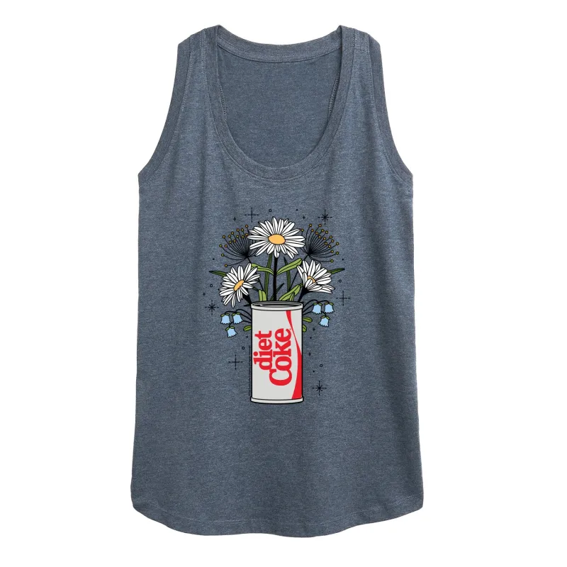Diet Coke - Flowers With Coke Can - Women's Racerback Tank Top sold by Zulily