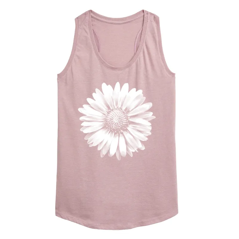 Instant Message - White Daisy - Women's Racerback Graphic Tank sold by Zulily