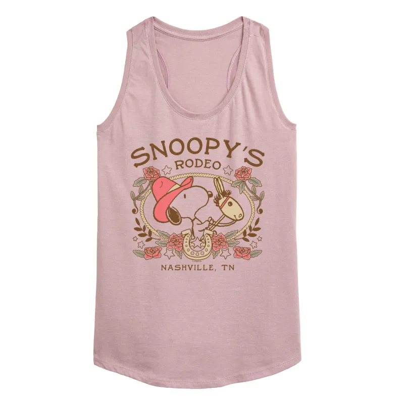 Peanuts - Snoopy Western - Women's Racerback Graphic Tank sold by Zulily
