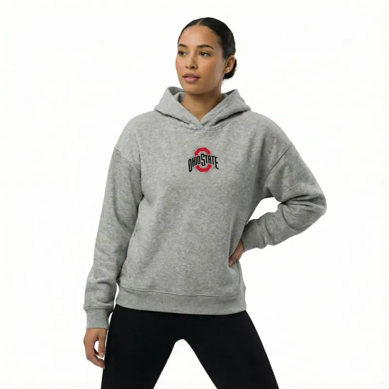 Kadi Women's Oversized Zipper Pocket Hoodie Ohio State sold by Zulily