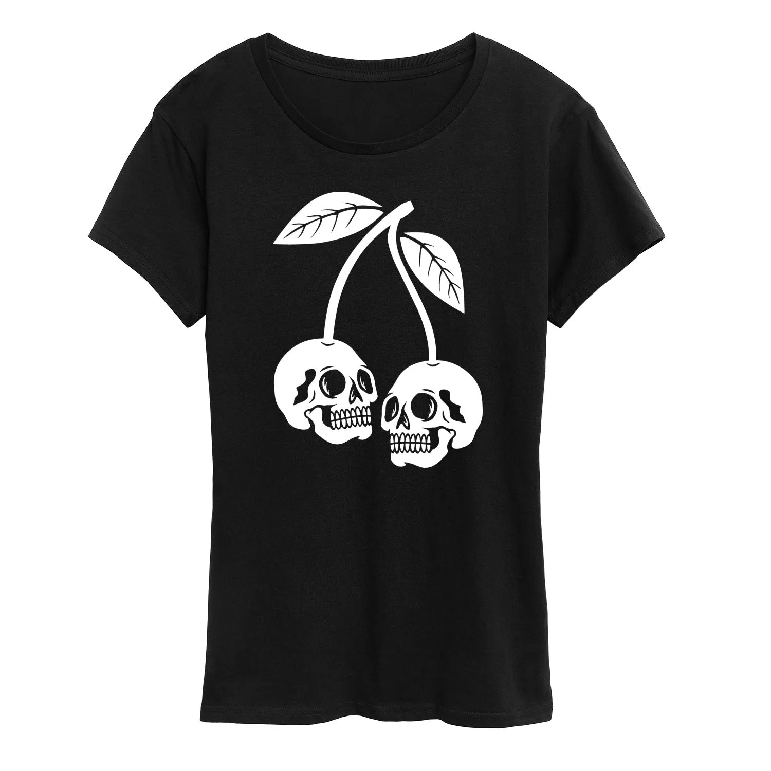 Instant Message - Skull Cherries - Women's Short Sleeve Graphic T-Shirt sold by Zulily product image thumbnail 2