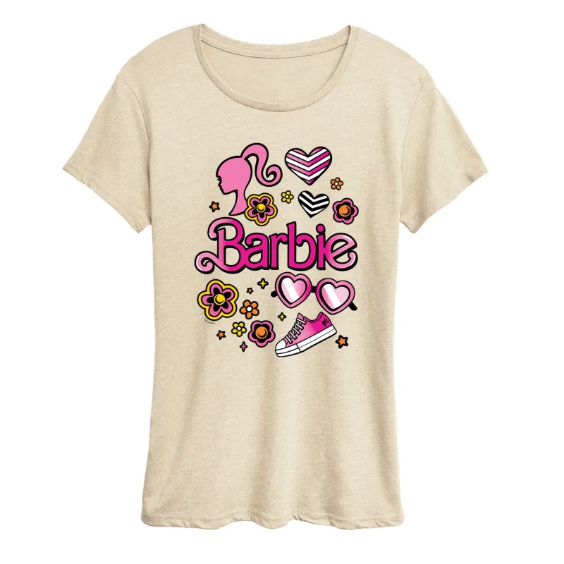 Barbie - Pink Icons - Women's Short Sleeve Graphic T-Shirt sold by Zulily