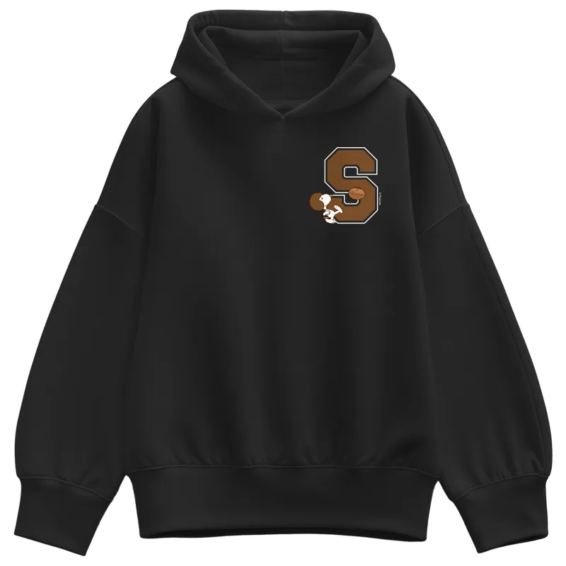 Peanuts - Snoopy School Football - Women's Oversized Fleece Hoodie Sweatshirt sold by Zulily