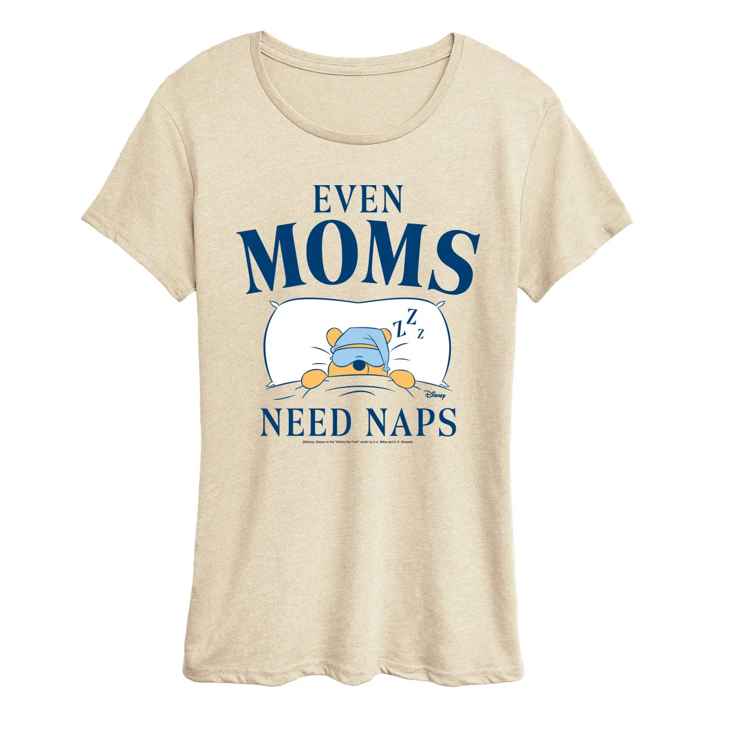 Winnie the Pooh - Even Moms Need Naps - Women's Short Sleeve Graphic T-Shirt sold by Zulily