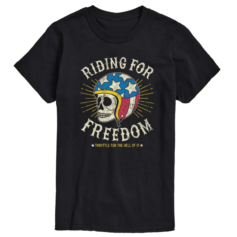 Instant Message - Riding For Freedom - Men's Short Sleeve Graphic T-Shirt sold by Zulily