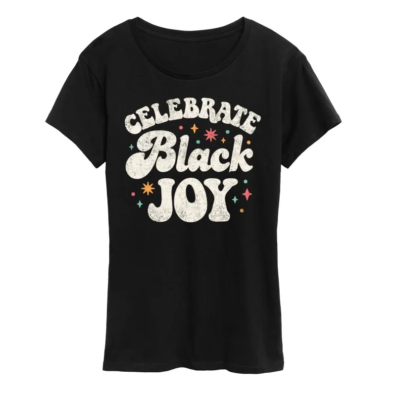 Instant Message - Celebrate Black Joy - Women's Short Sleeve Graphic T-Shirt sold by Zulily