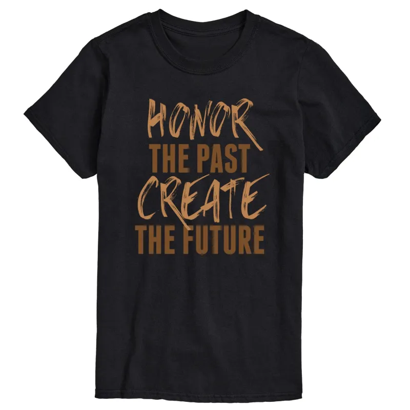Instant Message - Honor the Past Create the Future - Men's Short Sleeve Graphic T-Shirt sold by Zulily