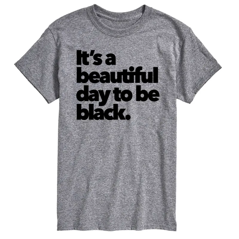 Instant Message - Beautiful Day to be Black - Men's Short Sleeve Graphic T-Shirt sold by Zulily