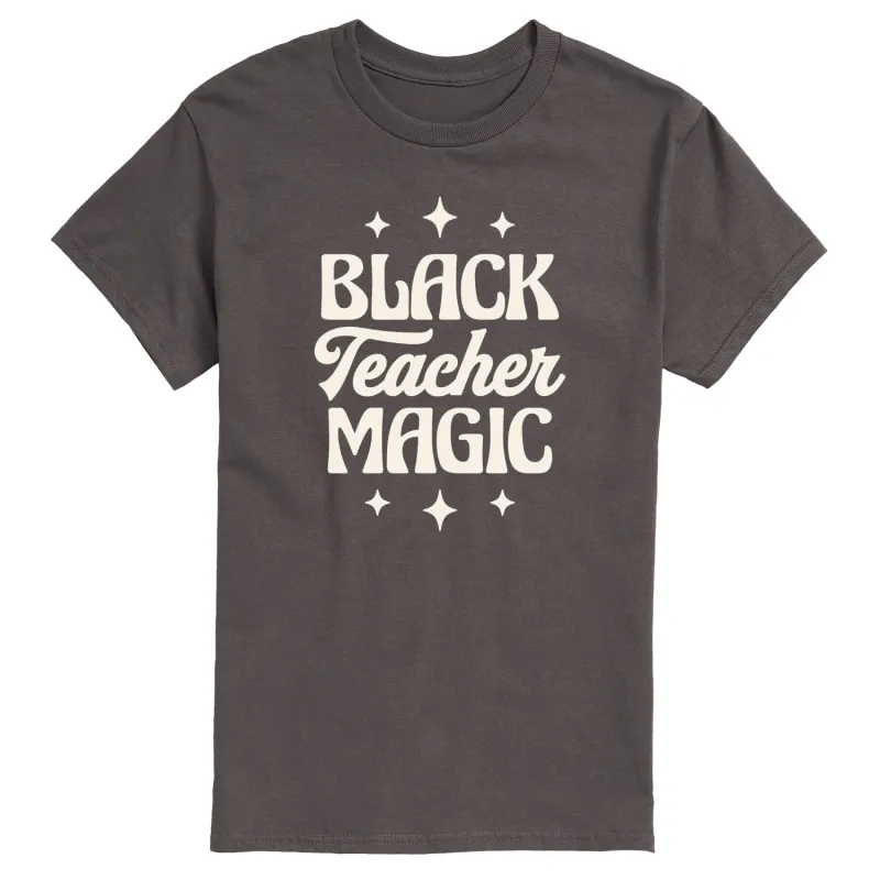 Instant Message - Black Teacher Magic - Men's Short Sleeve Graphic T-Shirt sold by Zulily