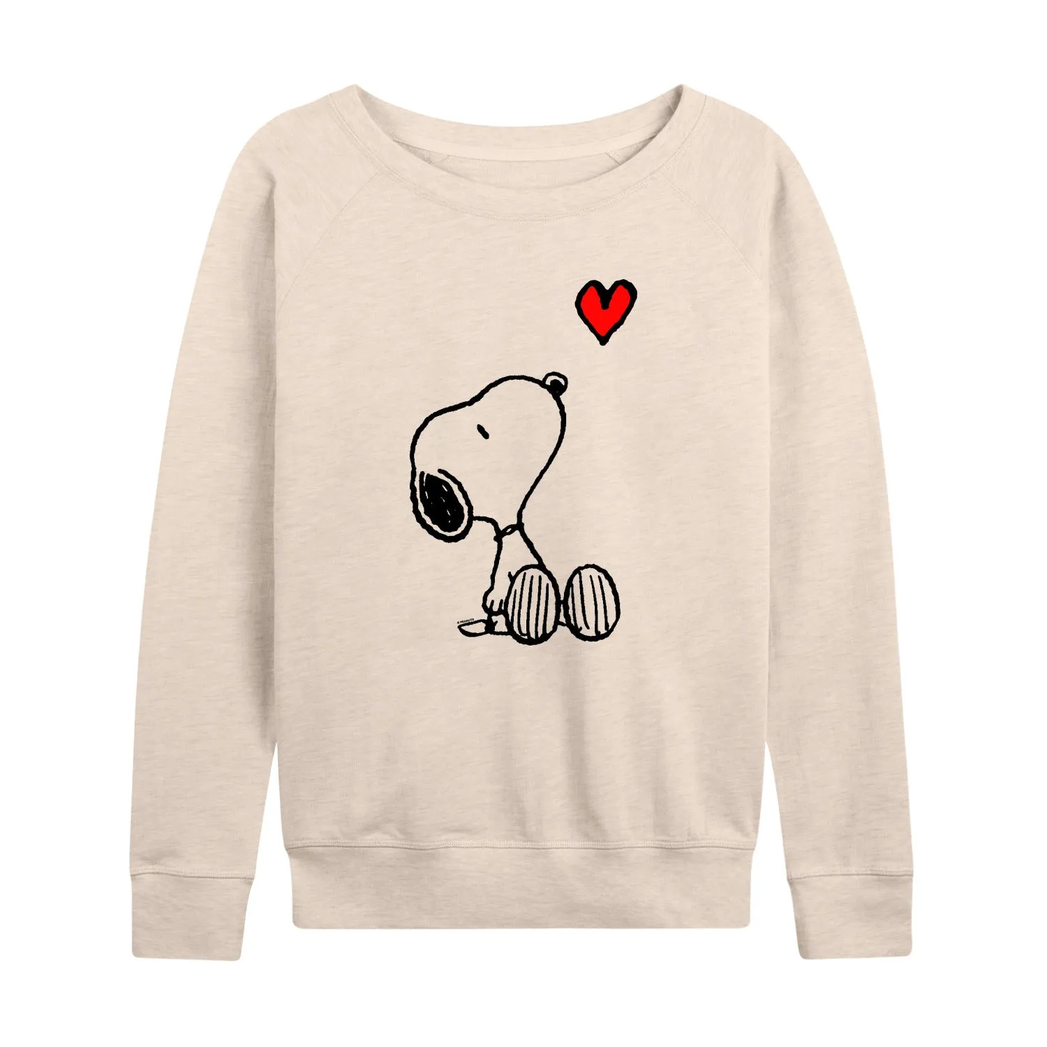 Peanuts - Snoopy Red Heart - Women's French Terry Long Sleeve Pullover sold by Zulily