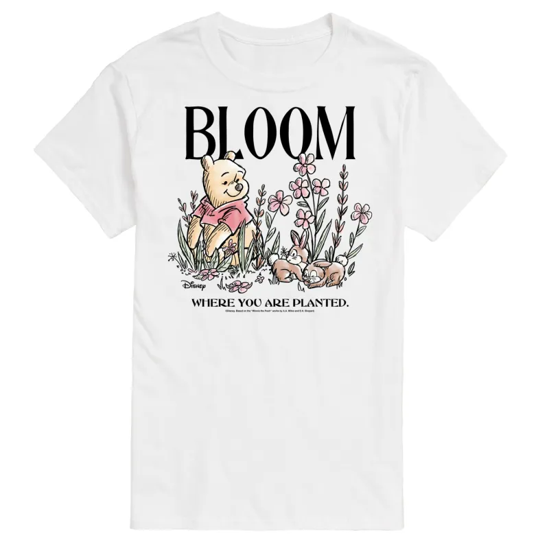 Winnie the Pooh - Bloom Where You Are Planted - Men's Short Sleeve Graphic T-Shirt sold by Zulily