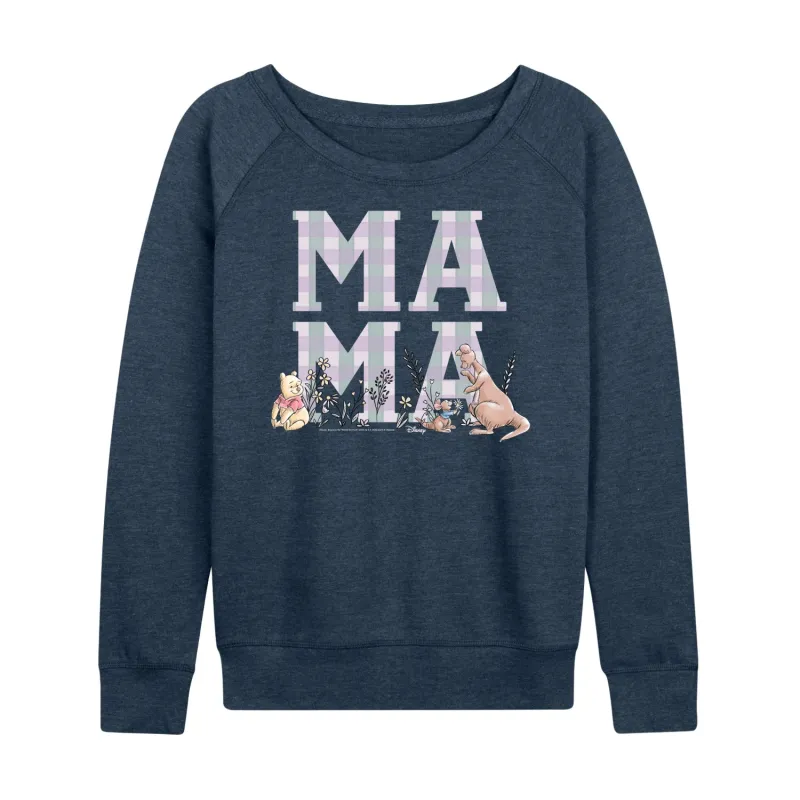 Winnie the Pooh - Mama Grid - Women's French Terry Long Sleeve Pullover made by Zulily