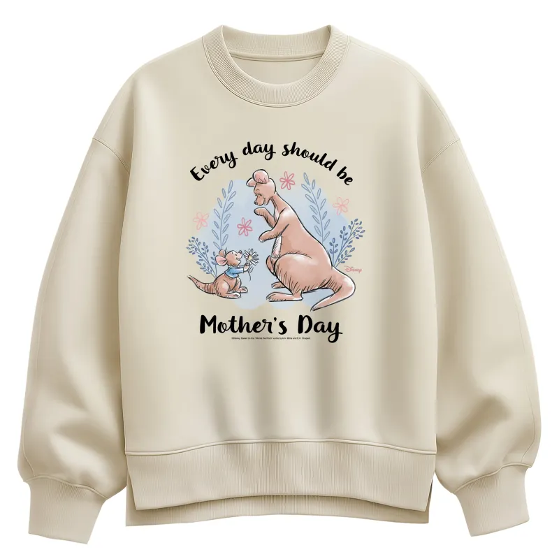 Winnie the Pooh - Every Day Should Be Mother's Day - Women's Oversized Fleece Crew Sweatshirt made by Zulily