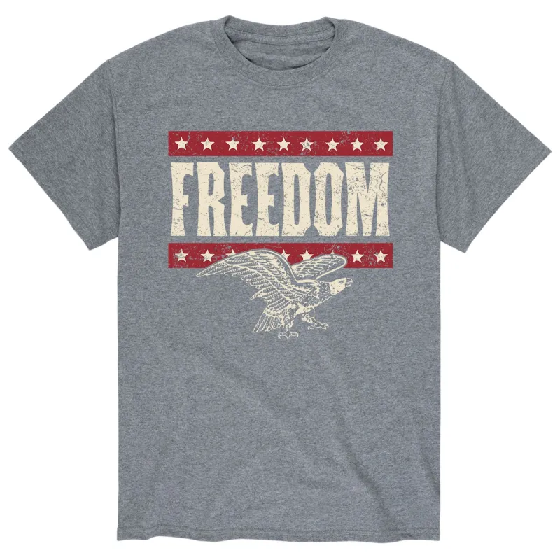 Instant Message - Freedom - Patriotic American - Men's Short Sleeve Graphic T-Shirt made by Zulily