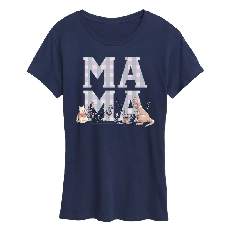 Winnie the Pooh - Mama Grid - Women's Short Sleeve Graphic T-Shirt sold by Zulily