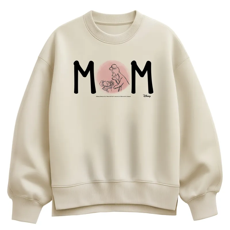 Winnie the Pooh - Mom With Kanga and Roo - Women's Oversized Fleece Crew Sweatshirt made by Zulily