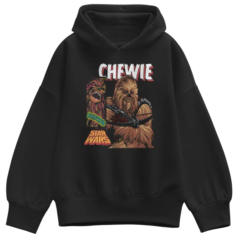 Star Wars - Chewie Boxes - Women's Oversized Fleece Hoodie Sweatshirt made by Star Wars